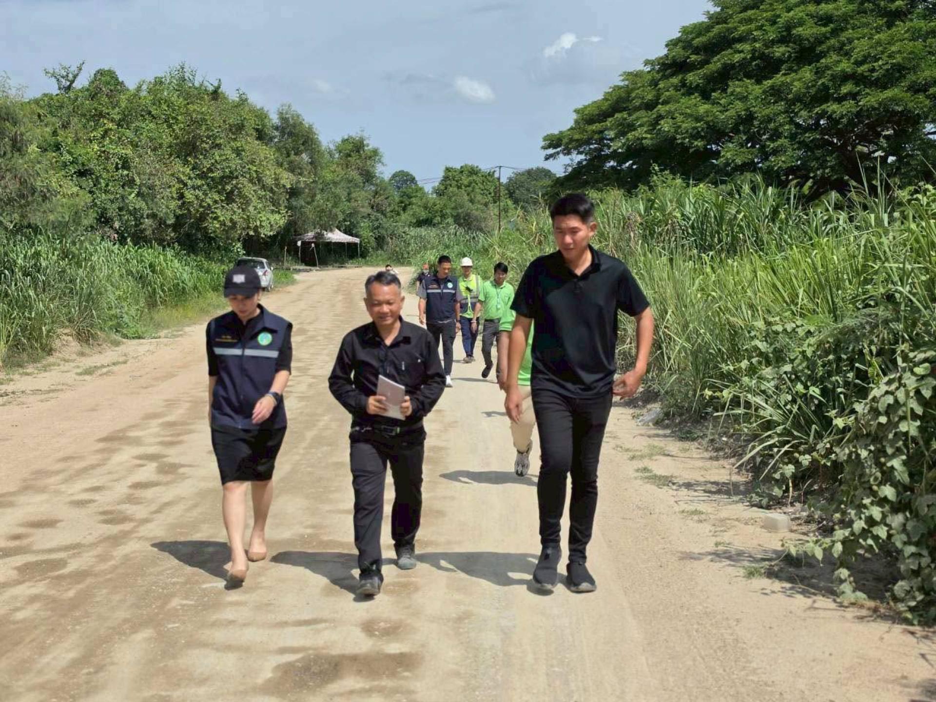  ลงพื้นที่ตรวจสอบข้อเท็จจริงกรณีปัญหาน้ำเสียก่อนระบายลงสู่อ่างเก็บน้ำบางพระ